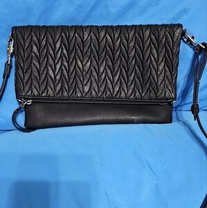 Black Quilted Leather Shoulder Bag